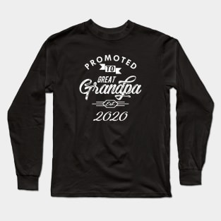 Promoted to great grandpa est. 2020 Long Sleeve T-Shirt